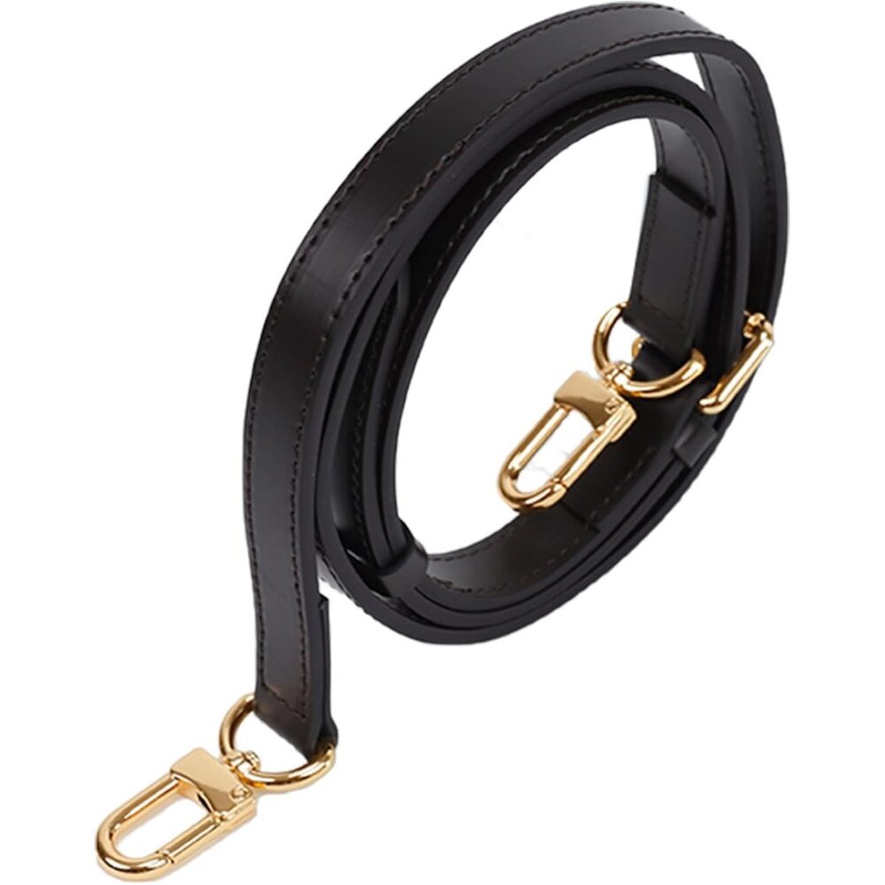 Handmade Glossy Black Vachetta Leather Strap For Speedy Bags - Adjustable Length